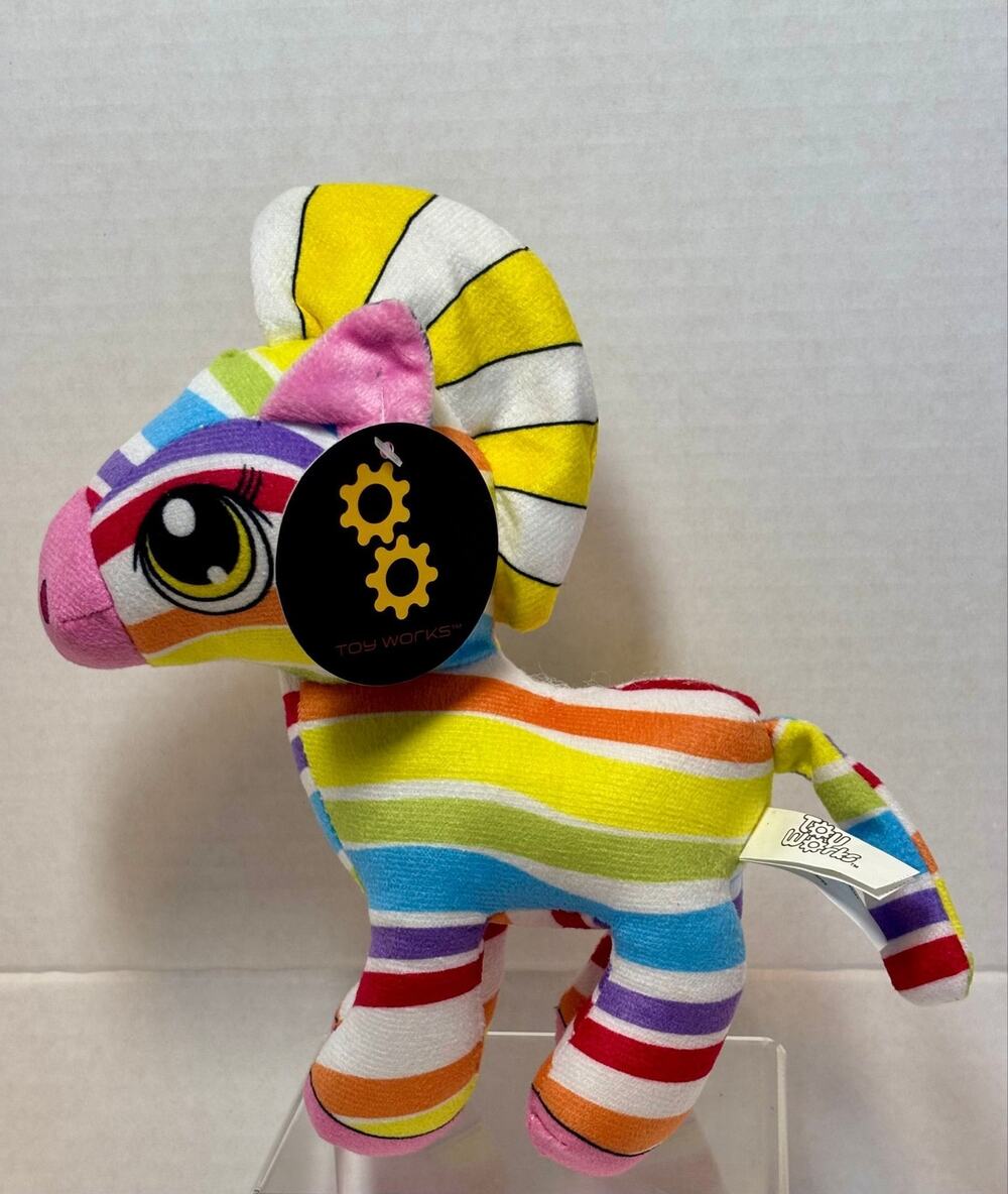 Toy Works Rainbow Pony Plush With Tags Stuffed Horse